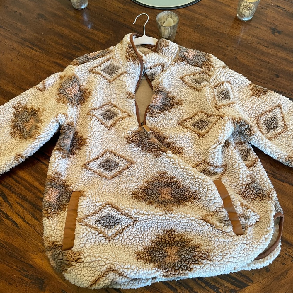 Altars State Pattern Fuzzy Quarter Zip